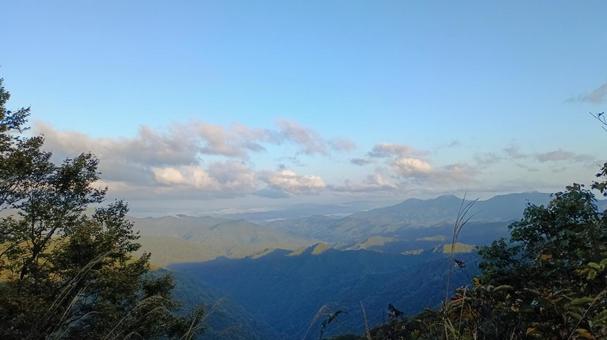早朝の枝折峠 枝折峠,山,早朝の写真素材