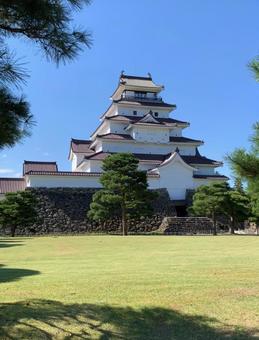 鶴ヶ城 鶴ヶ城 鶴ヶ城,会津若松城,若松城の写真素材