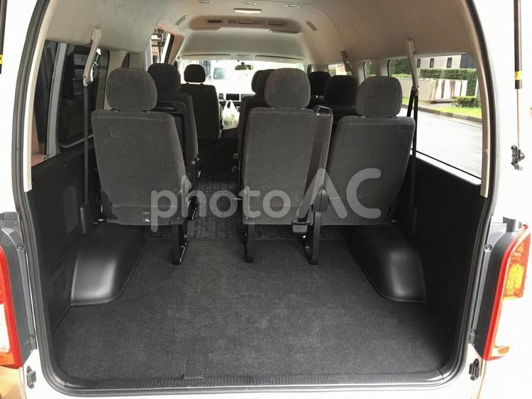 車の荷物置場 車,席,ハイエースの写真素材