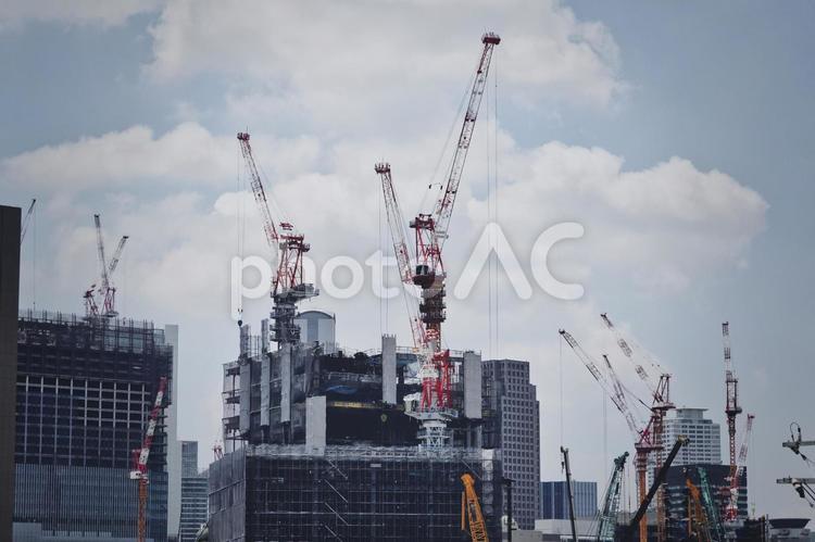 工事現場の風景 工事,現場,建設現場の写真素材