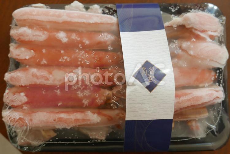 冷凍されたカニのパック カニ,蟹,食用の写真素材