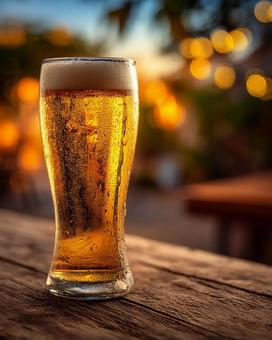一日の終わりに:至福の一杯のビール 一日の終わりに:至福の一杯のビールの写真