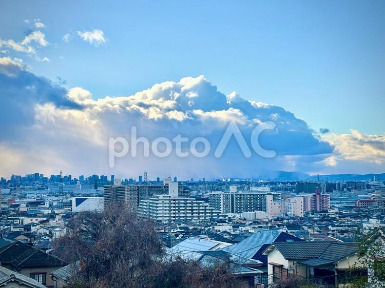 都会の雪雲2 雪,雪雲,にわか雪の写真素材