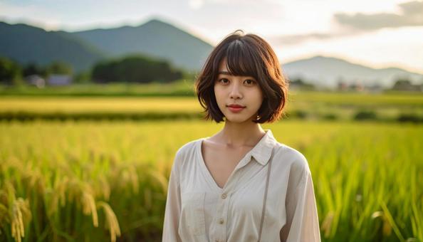 田んぼに来ました 田んぼに来ましたの写真