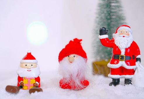 イッチ、ニッ、サンタクロース！ クリスマス,サンタクロース,複数の写真素材