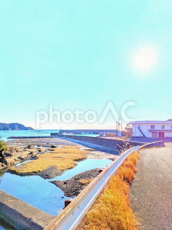 気持ちいい海辺 風景,空,太陽の写真素材