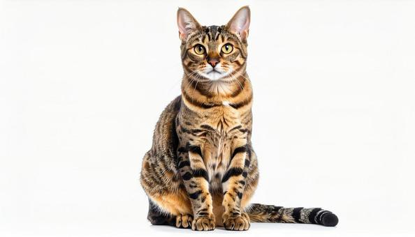 白い背景に猫 白い背景に猫の写真