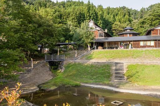 ふるさと陶芸館の風景⑷ ふるさと陶芸館の風景⑷ 建物,木造,特徴的の写真素材