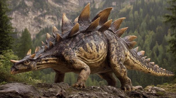 岩場のステゴサウルス2の写真