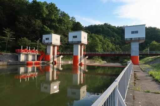 Photo, head work, intake weir, chuan, 