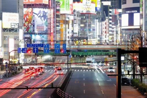 夜の新宿 夜の新宿,新宿,夜の写真素材