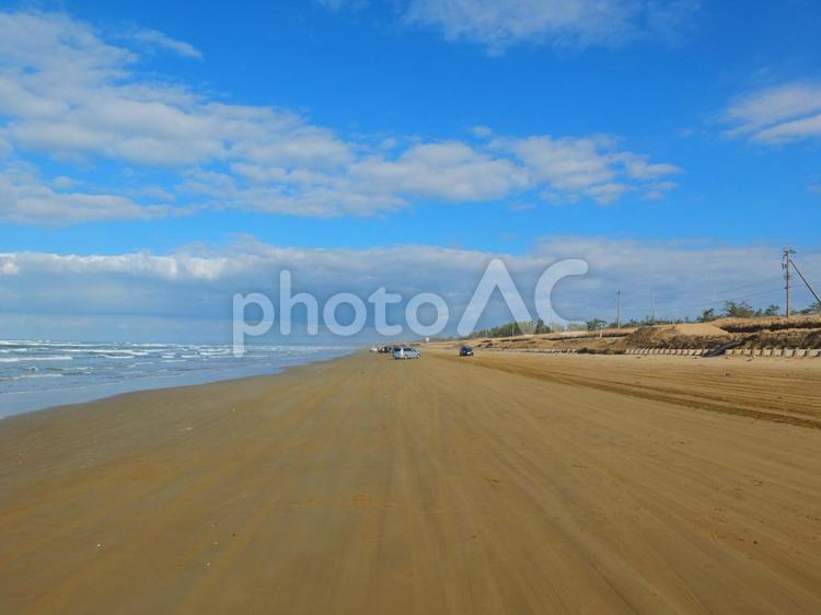 千里浜なぎさドライブウェイ10 千里浜なぎさドライブウェイ10 なぎさ,ドライブ,ドライブウェイの写真素材
