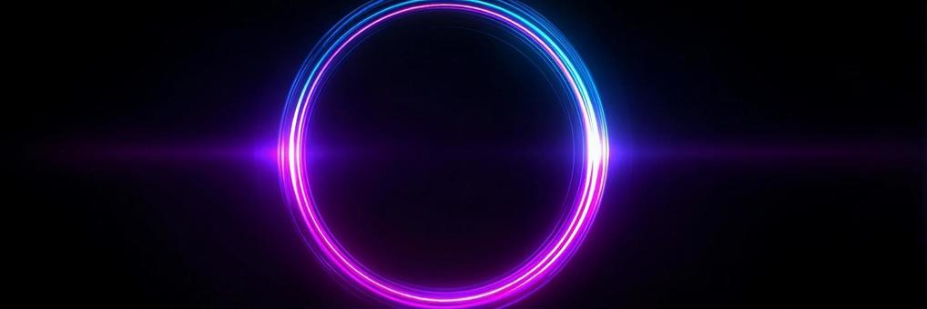 光の輪が描く未来の空間の写真