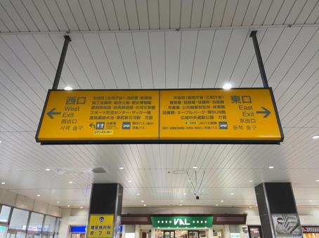 古河駅 看板 古河駅 看板の写真