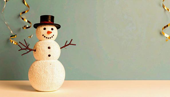 雪だるまの人形 雪だるまの人形の写真