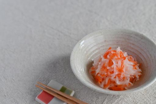 紅白なます 紅白,なます,酢の物の写真素材