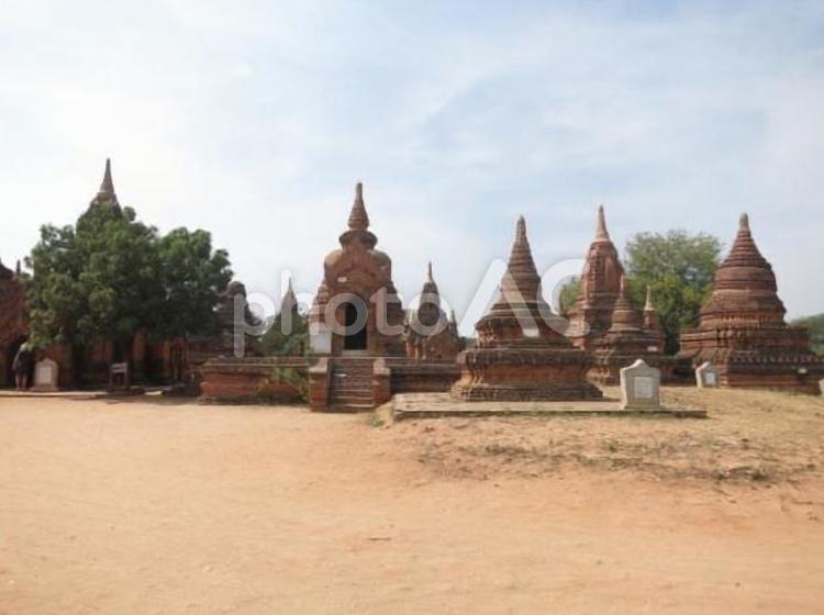 パガンの仏教遺跡　5 ミャンマー,世界遺産,パガンの写真素材