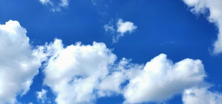 見上げたくなる晴れの日の写真