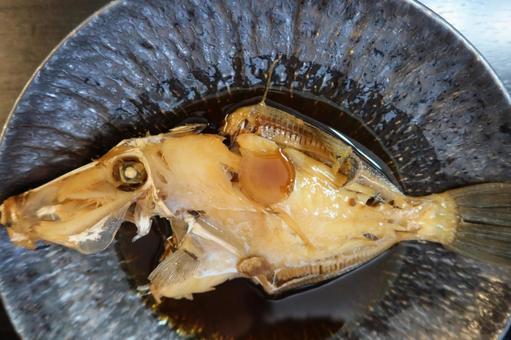 カワハギの煮付け(アップ) カワハギの煮付け(アップ)の写真