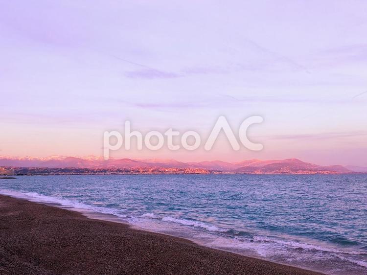夕日・朝日と海 夕日,夕方,朝日の写真素材