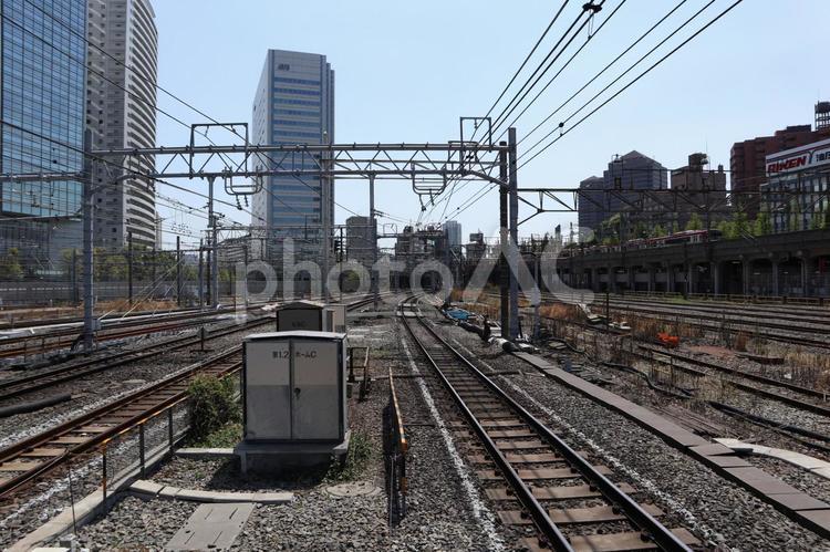 品川駅　線路 品川,線路,電車の写真素材