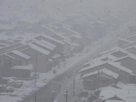 吹雪の城下町の写真
