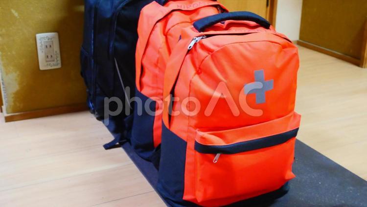 防災グッズ（非常時持ち出しセット） 非常時持ち出しリュック,防災グッズ,災害時持ち出しリュックの写真素材
