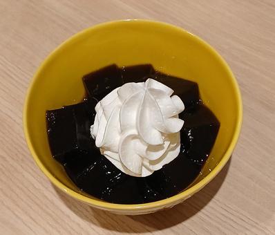 コーヒーゼリー生クリームのせ コーヒーゼリー生クリームのせ コーヒーゼリー,生クリーム,レストランの写真素材