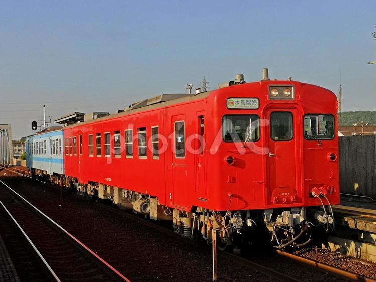 ディーゼルカー　キハ37　水島臨海 鉄道,旅行,旅の写真素材