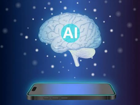 スマートフォンと人工知能 スマートフォンと人工知能 スマホ,スマートフォン,aiの写真素材