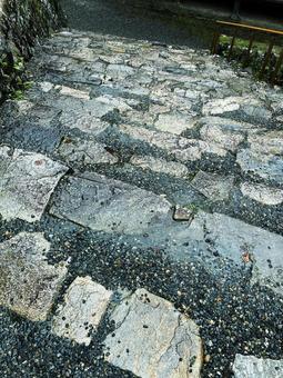 石階段 階段,長い,石階段の写真素材