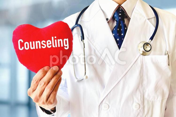 カウンセリングを勧める医師 カウンセリング,医者,メンタルケアの写真素材