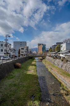 松本市内の町並み 松本市内の町並み 街並み,建物,家の写真素材