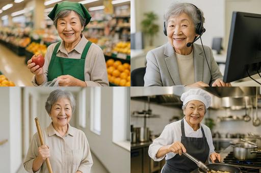 リタイア後 高齢女性の多様な働き方の写真