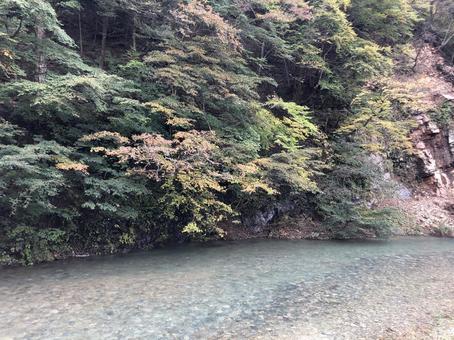 川流れと山 川流れと山の写真