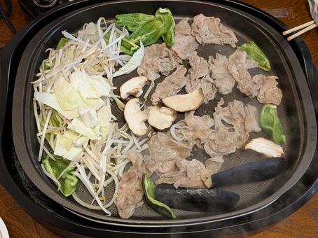 今夜は焼肉 今夜は焼肉 焼肉,肉,野菜の写真素材