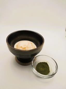 バニラアイスと抹茶 バニラアイスと抹茶の写真