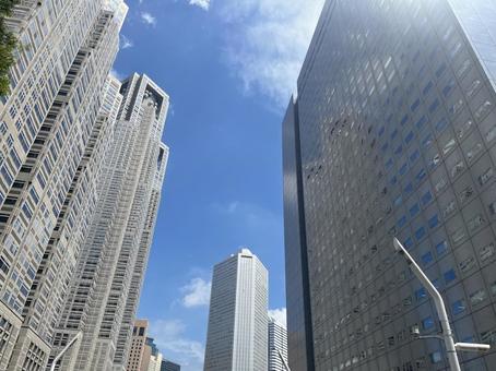 ビルと青空 1 ビルと青空 1 ビル街,オフィス街,都会の写真素材