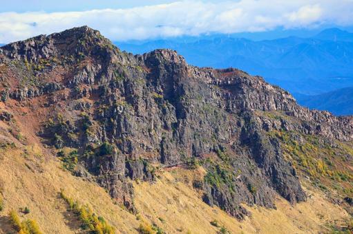 黒斑山・浅間山 浅間山,黒斑山,日本百名山の写真素材