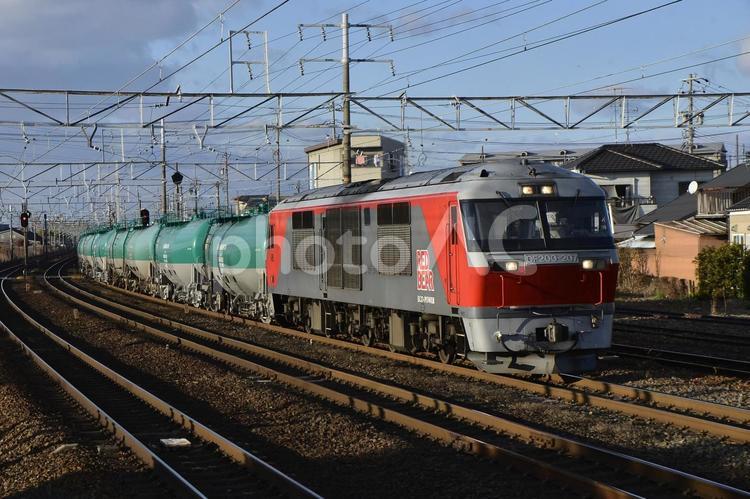 ディーゼル機関車　貨物列車 国鉄,汽車,鉄道の写真素材