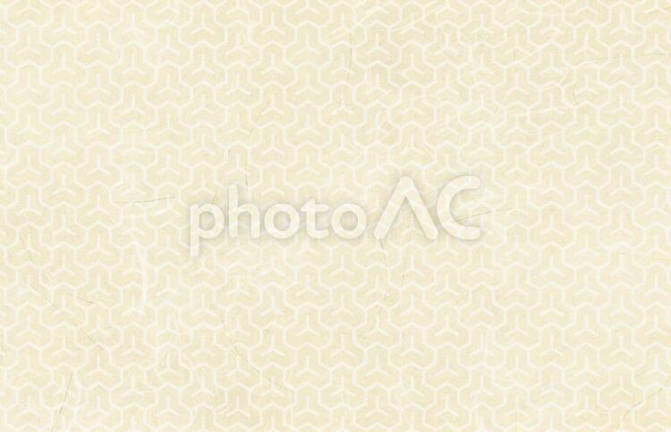 冬正月年賀状にお勧め和紙テクスチャ背景⁻毘沙門亀甲柄ベージュ お正月,きれい,さわやかの写真素材