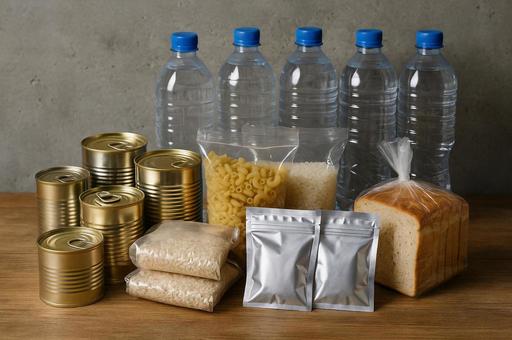 災害時に備えた備蓄品 災害時に備えた備蓄品の写真