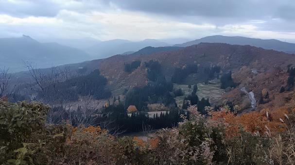 魚沼スカイラインの紅葉の写真