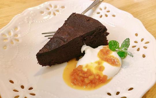 濃厚チョコケーキ 濃厚チョコケーキ チョコケーキ,ケーキ,チョコの写真素材