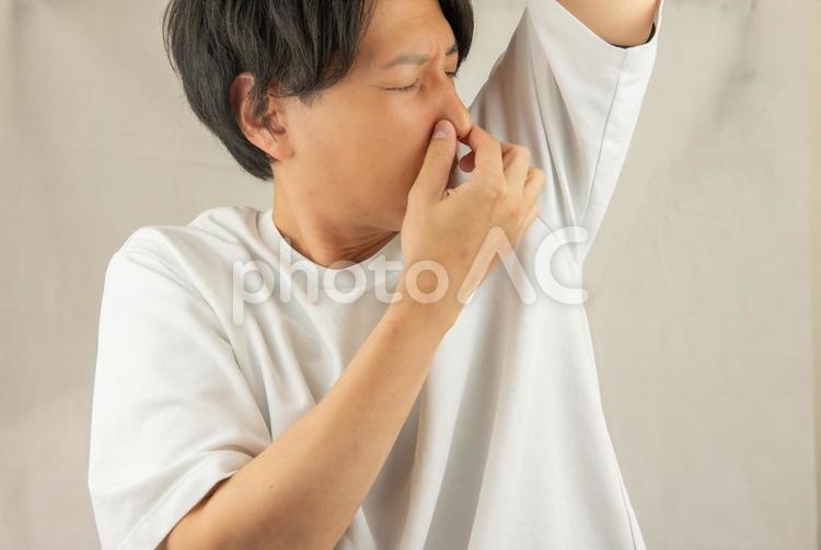 脇の臭い 脇,ワキガ,臭いの写真素材