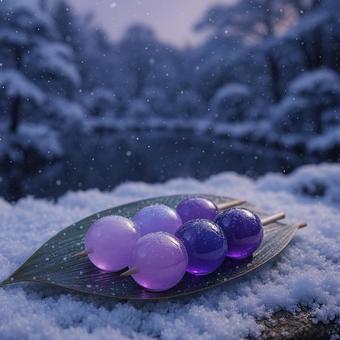 パープルのゼリー団子 パープルのゼリー団子の写真