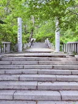 錦江山公園内の石段 錦江山公園,屋外,丹東の写真素材