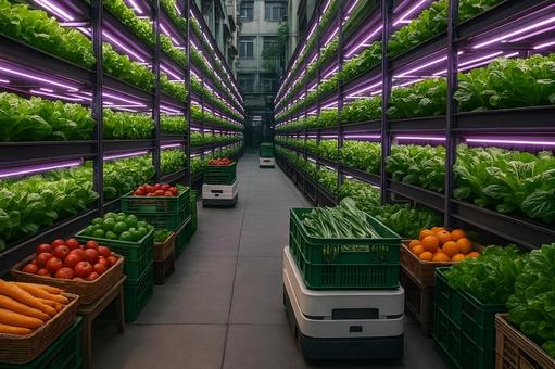 都市型水耕ファーム市場の写真