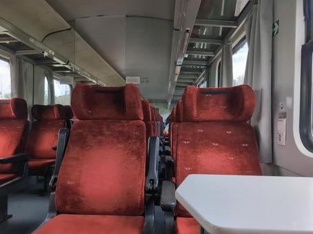 急行列車座席 急行列車座席の写真