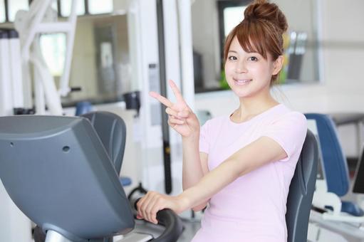 フィットネスイメージ フィットネスイメージ フィットネス,女性,フィットネスジムの写真素材